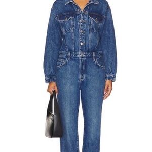 Favorite Daughter Blue Denim Overalls